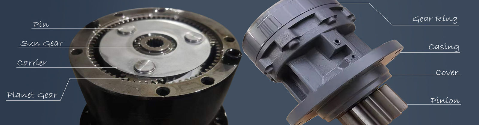 Kotak Gir Pengurangan Excavator Assy