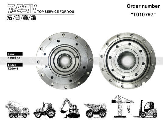 Black Travel Final Drive Spare Parts Housing 1011457 untuk Excavator EX60-1