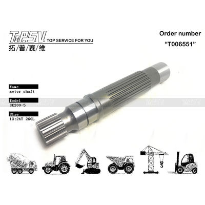 YN15V00003S009 Pompa Hidraulik Hitam SK200-5 Excavator Travel Bagian Poros Motor Ketahanan Tinggi