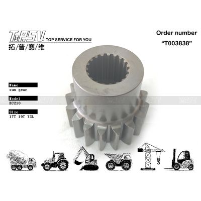 SA7118-30490 Tergantung pada Ukuran Hitam Warna EC210 Excavator Swing 1 Stage Sun Gear untuk Berbagai Model Excavator