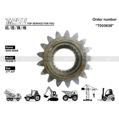 206-26-71410 Gigi Matahari Ayun Excavator PC220-7 Daya Tahan Tinggi 1 Tahap Pemasangan Mudah Perawatan dengan Oli Gigi yang Nyaman