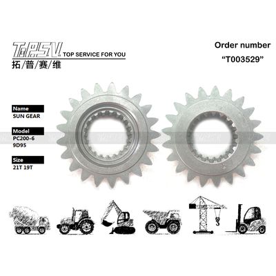 20Y-26-21170 PC200-6 6D95 Excavator Swing 1 Stage Sun Gear Reducer Gear Parts untuk Gear Oil Perawatan Tahan Lama dalam Sistem Transmisi Excavator