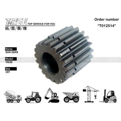 Gigi Matahari 2 Tahap Perjalanan Excavator YM30 Presisi Tinggi untuk Alat Berat dengan Finishing Hitam