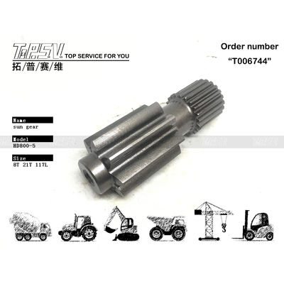Warna Hitam HD800-5 Excavator Travel Sun Gear Drive Motor untuk pemasangan mudah dan mesin berat