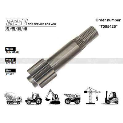 Tas yang Dijual Warna Hitam PC120-6 Excavator Travel 1 Stage Sun Gear Parts for Transport Packaging