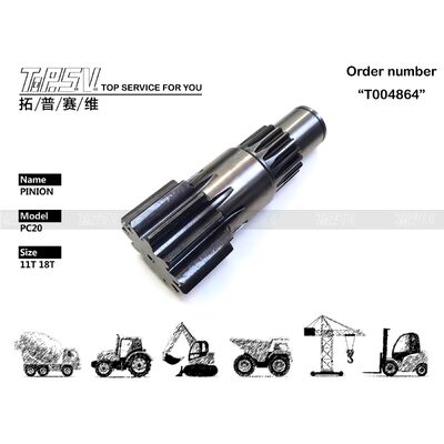 Pinion Ayun Ekskavator PC20 Untuk Suku Cadang Ekskavator Penggerak Ayun