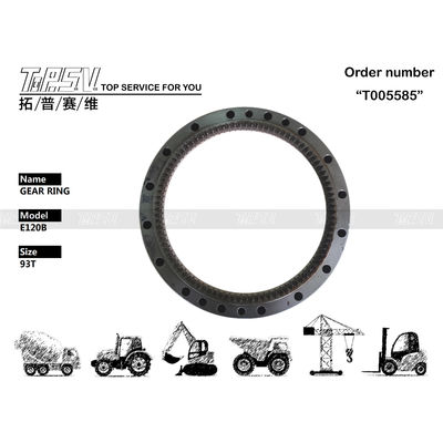 099-0206 Excavator Swing Ring Gear Mudah Pemasangan Untuk Caterpillar E120B 93T