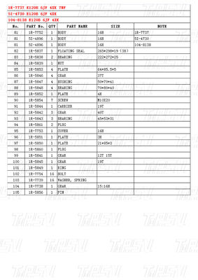 1R-7737 E120B Bolt on Type Excavator Travel Drive Reducer dengan Catalog Custom Colors