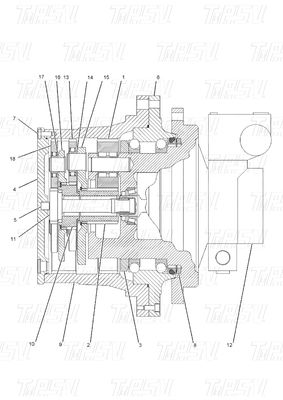 Katalog Motor Final Drive Ekskavator CATERPILLER Baja 128-1827 E312A