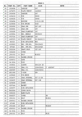 Custom Colors Swing Drive Units For Excavators Bolt on Installation Catalogue 9097683 EX60-1 (Bolt pada Catalog Instalasi)