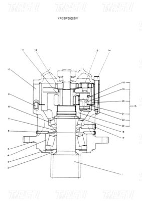 YR32W00002F1 Bolt On Excavator Swing Drive Planetary Reducers untuk Pertambangan dan Energi SK60-5 Catalog