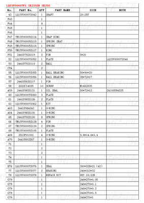SK235 Hidrolik Travel Motors Drive untuk Excavators Kobelco Catalog LQ15V00007F1