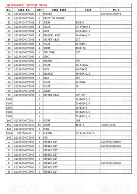 SK235 Hidrolik Travel Motors Drive untuk Excavators Kobelco Catalog LQ15V00007F1