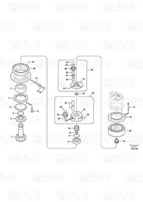 VOE14541069 Premium Swing Drive Reducer untuk Volvo EC210B Catalog