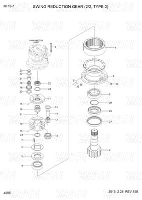 Color Excavator Final Drive Motor R110-7 39N4-12100 Catalog