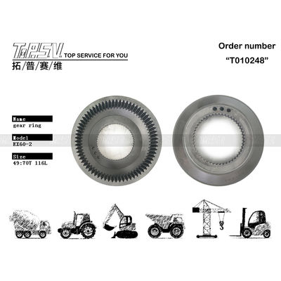suku cadang excavator efisiensi tinggi EX60-2 Travel Gear Ring 2031521