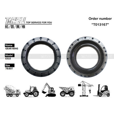 102-6534 Black Travel Steel Gear Ring Untuk Excavator CATERPILLAR E315