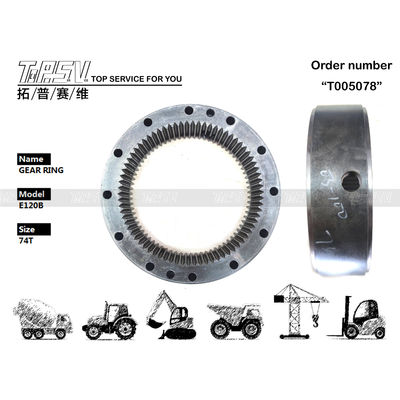 74T suku cadang excavator E120B Swing Gear Ring 093-7000 Bahan baja