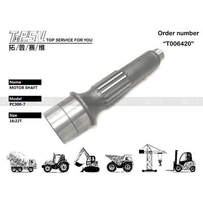 PC300-7 Excavator Hydraulic Motor Shaft Steel Untuk Gear Motor 708-8H-32120