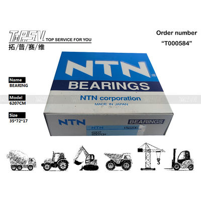BB6207 6207CM Excavator Deep Groove Ball Bearing Untuk Perbaikan Mesin