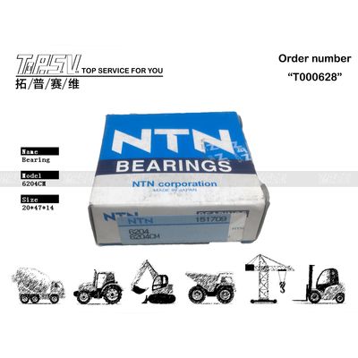 06000-06204 Excavator 6204 Ball Bearing resistant wear untuk gear oil