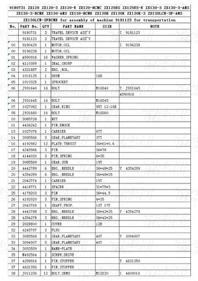 OEM Excavator Parts Planetary Reducer Drive Catalog Systems Untuk Mesin / Energi / Industri Pertambangan 9180731 ZX120