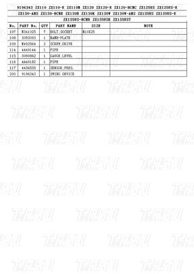 Katalog Penggerak Swing Gearbox Ekskavator Planet Baja Baut 9196343 ZX120