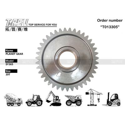 Penggali hidraulik 2101-7026 SY365 Perjalanan 1 Tahap Gear Planetary Black Thermal Treatment dipasang melalui Gear Meshing