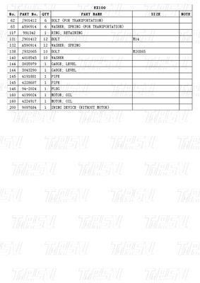 Planet Reducer EX100 Excavator Swing Drive Assembly Catalogue Untuk Berbagai Model Excavator 9097684