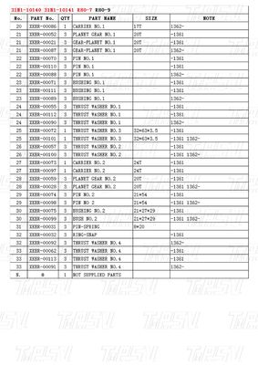 31N1-10140 31N1-10141 R80-7 Excavator Swing Drive Catalog Planetary Reducer Jenis Berbeda-beda Tergantung Model
