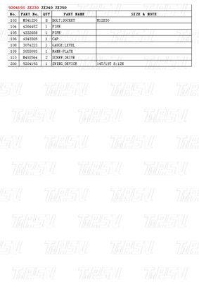 Bolt pada Excavator Swing Drive untuk ZX230