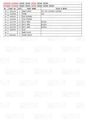 Motor Katalog Penggerak Perjalanan Ekskavator Warna Kustom