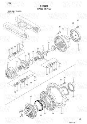Motor Katalog Penggerak Perjalanan Ekskavator Warna Kustom