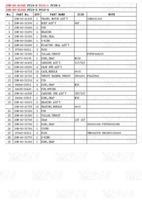 20N-60-41205 20N-60-31200 Bolt pada PC15-1 Excavator Final Drive dengan Planetary Reducer