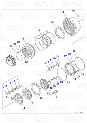 Motor Swing Excavator Hydraulic Travel Drive Motor