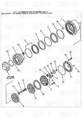 Penggali hidraulik Swing Travel Drive Catalog Gears