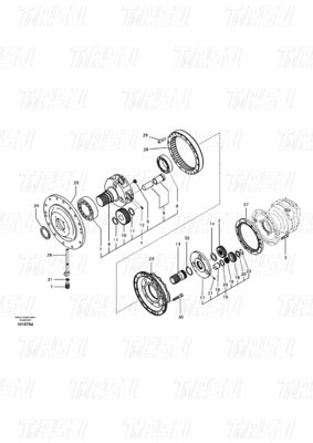Bolt-on Hydraulic Swing Motor Drive VOE14542165 EC290B Katalog Penggerak Swing Excavator