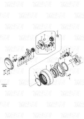 Warna Hitam VOE14551150 EC290B Excavator Travel Motor Drive Catalog dengan Pemasangan Bolt-on