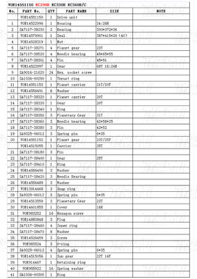 Warna Hitam VOE14551150 EC290B Excavator Travel Motor Drive Catalog dengan Pemasangan Bolt-on