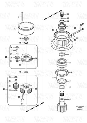 Energi Pertambangan VOE14569767 VOE14724044 EC290B Katalog Penggerak Swing Excavator untuk Merek dan Model yang Kompatibel