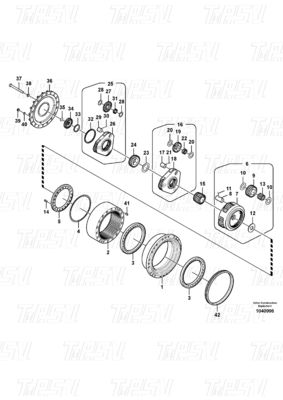 Motor Swing Hydraulic Travel Motor Drive VOE14667677 EC300D Excavator Final Drive Catalog Parts untuk Performance