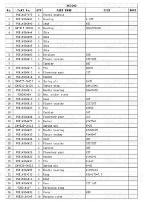 Motor Swing Hydraulic Travel Motor Drive VOE14667677 EC300D Excavator Final Drive Catalog Parts untuk Performance