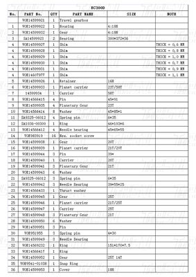 Steel Planetary Reducer VOE14599921 Excavator Travel Drive Catalogue untuk merek yang kompatibel