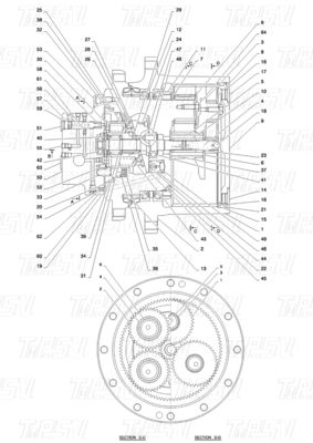 Berbeda-beda tergantung pada Model PY53D00004F1 SK55 Excavator Travel Drive Catalog