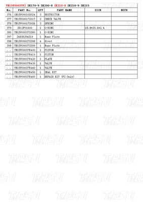 Toko Mesin YN15V00037F2 SK210-8Excavator Travel Drvie Catalog Parts in Transport Packaging Box Kayu
