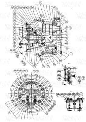 Kotak Kayu 11C0264 CLG225C Excavator Swing Drive Catalog Gear Box Transport Packaging Berbeda-beda tergantung pada model