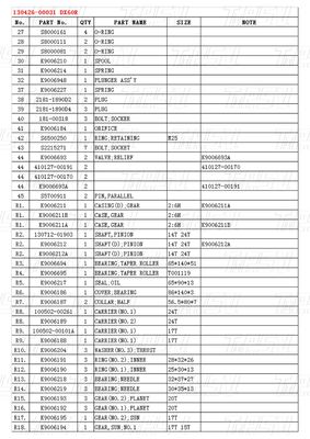 130426-00031 DX60R Excavator Swing Drive Catalogue Hitam Warna Pabrik Hydraulic Swing Motor Motor Drive