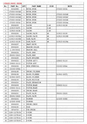130426-00031 DX60R Excavator Swing Drive Catalogue Hitam Warna Pabrik Hydraulic Swing Motor Motor Drive