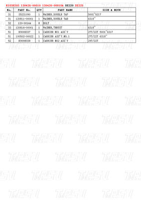 OEM Steel Bolt On Swing Motor untuk Hitachi K1038203 130426-00010 130426-00010A DX225 Excavator Swing Drive Catalog