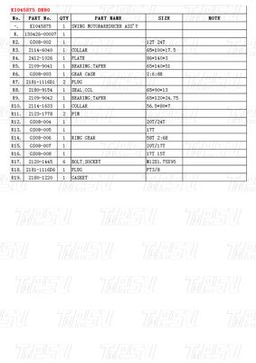 K1045875 DH80 Excavator Swing Drives Catalogue Warna yang dapat disesuaikan